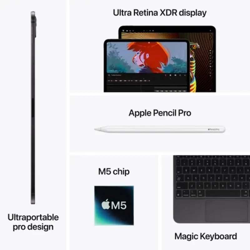 Планшет Apple iPad Pro 13" M5 Wi‑Fi 256GB with standard glass - Silver (MDYK4TY/A) - фото 8