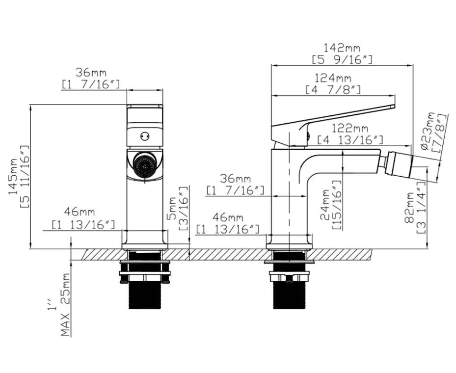 Змішувач для біде Qtap Capricorn, Chrome (k26) QTCAP2060102C48223 - фото 6