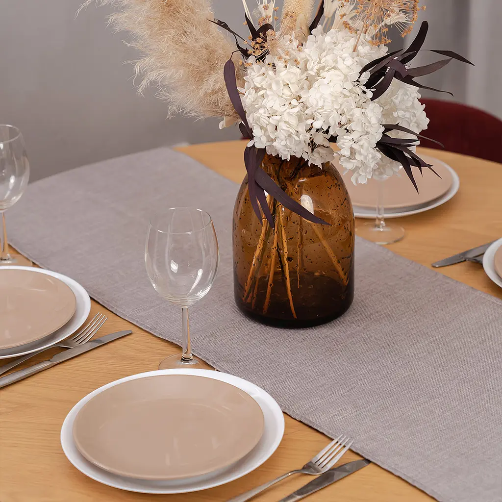 Скатерть-ранер Sonex Jordan 40х140 см серая (SO102561)   - фото 3