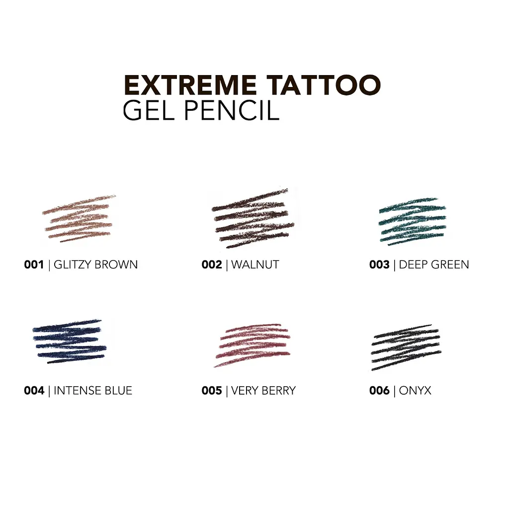 Гелевий олівець для очей Flormar Extreme Tattoo Gel Pencil, 05 Very Bery Бордовий - фото 3