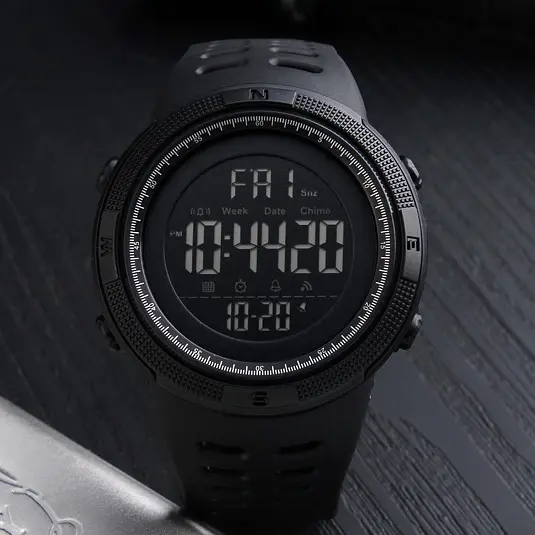 Чоловічий наручний годинник 1251 All Black Skmei acs0030834 - фото 4