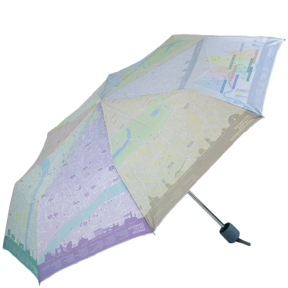 Женский складной зонтик механический Fulton разноцветный - фото 2