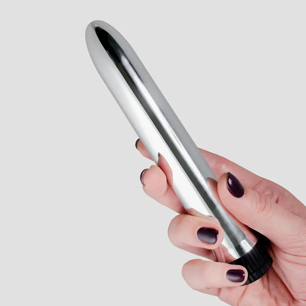 Вибратор Crushious Classic Vibe 17.5 см (серебристый) - фото 9