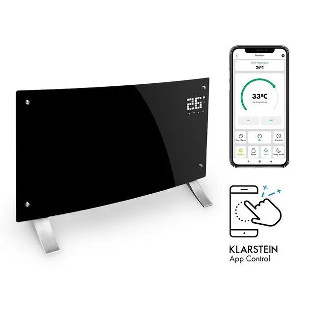 Конвекторный обогреватель Klarstein Bornholm Curved Smart 1000/2000W WiFi (10035238) - фото 2