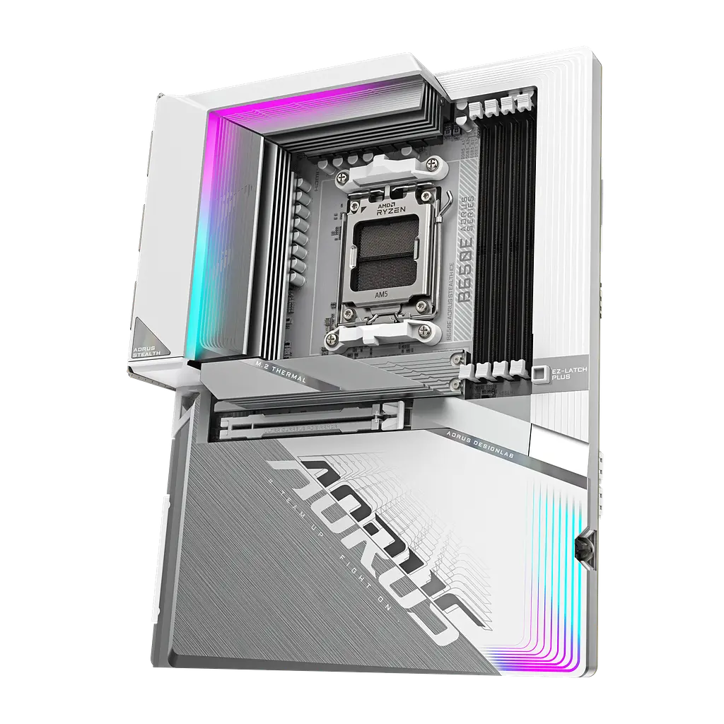 Mатеринська плата Gigabyte B650E Aorus Stealth Ice Socket AM5 (B650E A STEALTH ICE) Б/В - фото 3