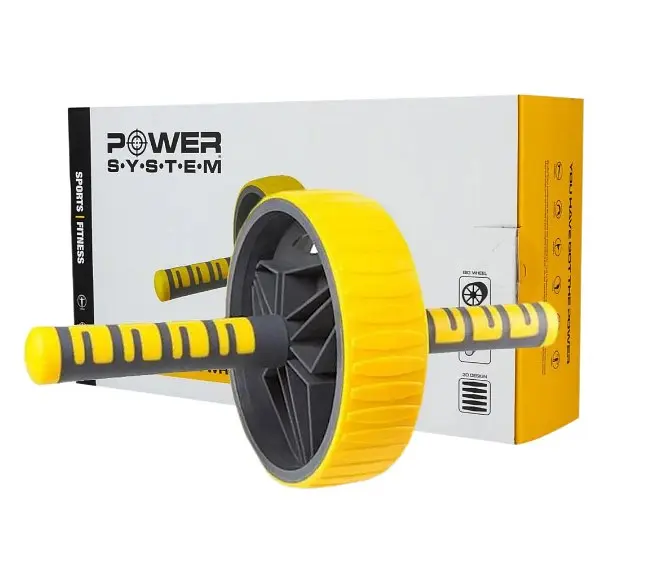 Колесо для преса Power System PS-4034 Multi-core AB Wheel Yellow (PS-4034_Yellow-Grey) - фото 2