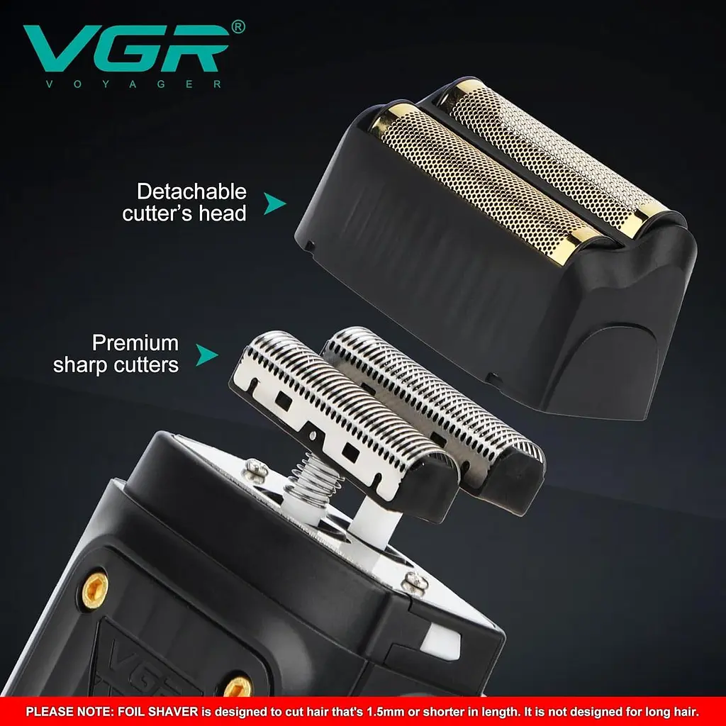 Електробритва VGR V-363 з USB-зарядкою та акумулятором сіткова електробритва для подорожей - фото 3