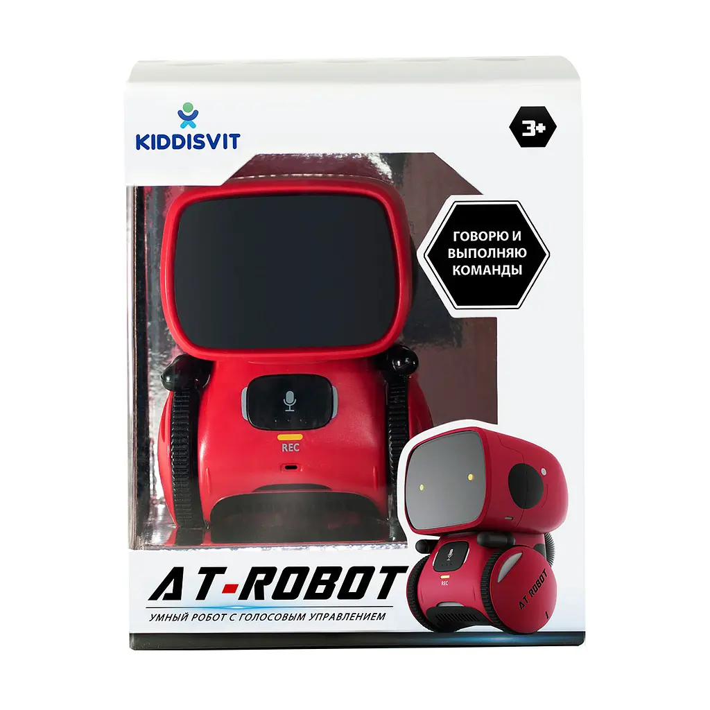 Интерактивный робот AT-Robot, с голосовым управлением, рус. язык, красный (AT001-01) - фото 2