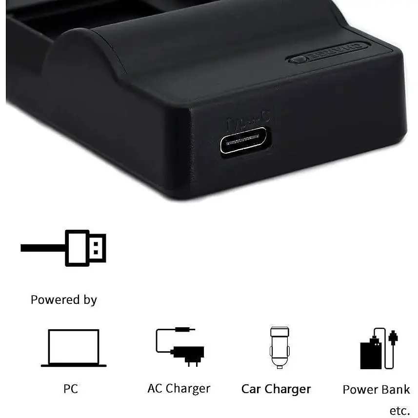 USB-зарядний пристрій NB-6L для камери Canon PowerShot SX530 HS, SX610 HS, SX710 HS, SD1200 IS, SD1300 IS, S120 IXY 10S IXY 30S - фото 2