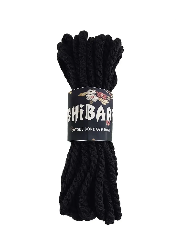 Бавовняна мотузка для Шибарі Feral Feelings Shibari Rope, 8 м, чорна - фото 2