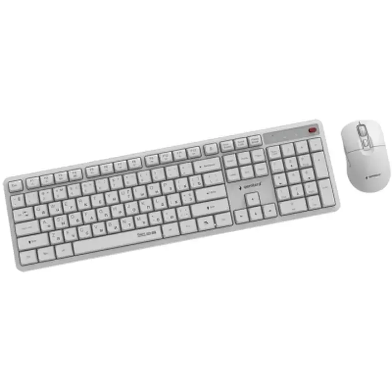 Клавіатура Gembird Silent Key Pro Business Wireless White (KBS-WMS-01-W-CYRL) - фото 2