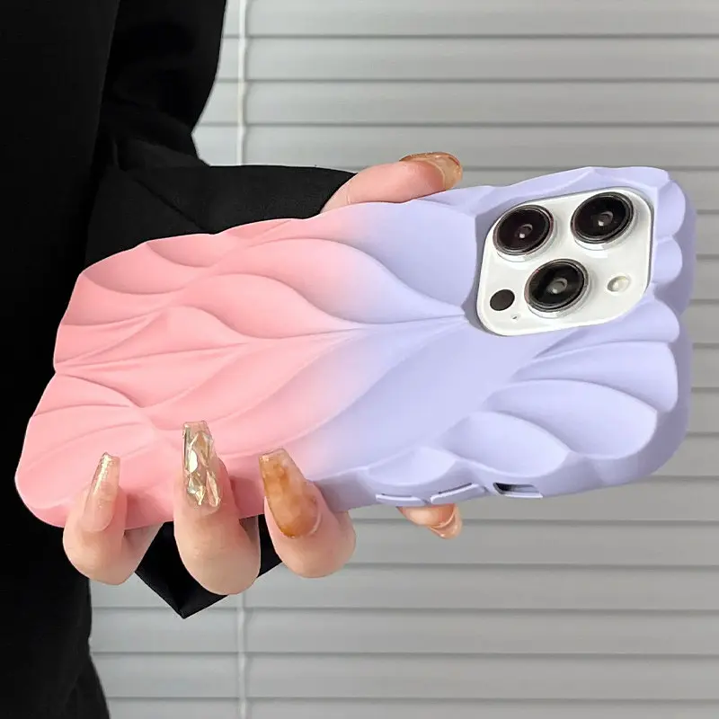 TPU чохол Leaf для Apple iPhone 15 Pro (6.1) Lilac / Pink - фото 2