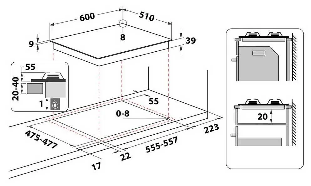 Газова варильна поверхня Whirlpool GMT 6422 OW (6676757) - фото 4