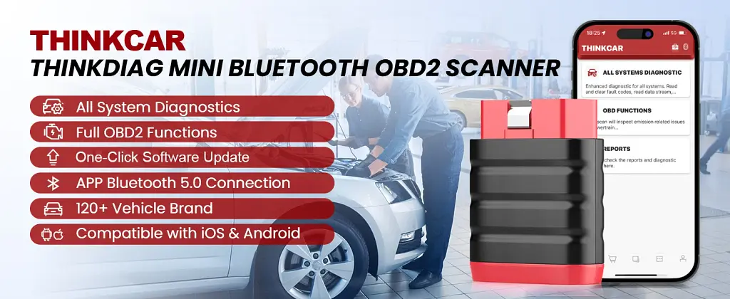 Універсальний автосканер Мультимарочний OBD2 Thinkcar ThinkDiag Mini Професійний діагностичний автомобільний сканер ОБД2, EOBD, ELM327 (19804) - фото 3