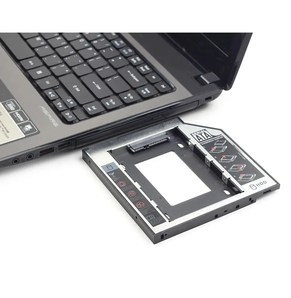 Зовнішня кишеня Gembird HDD 2,5" для ноутбука в отсек CD-ROM MF-95-02 (12.5 мм) (MF-95-02) - фото 6