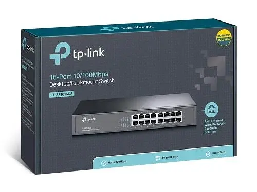Комутатор TL-SF1016DS 16xFE, некерований, стійковий, TP-Link teh0028248 - фото 4