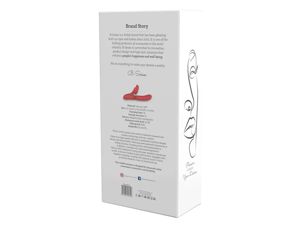 Вібратор для подвійної стимуляції Silicone Vibrator 7 Powerful Modes Boss Series 63-00075 103504 - фото 3