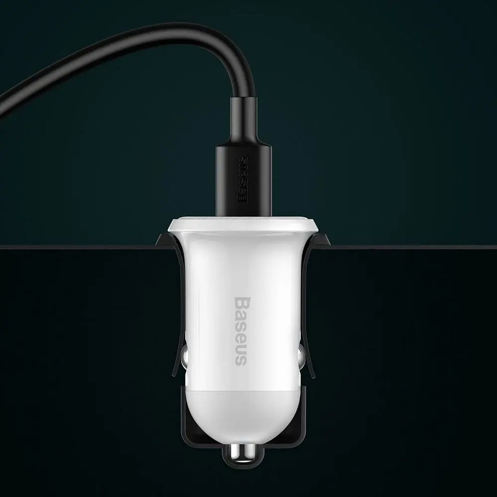 Автомобільний зарядний пристрій Baseus Grain Pro Car Charger Dual USB 4.8A White (CCALLP-02) [73370] - фото 4