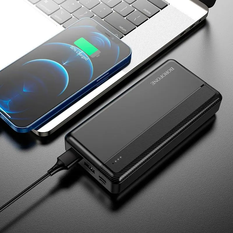 Внешний аккумулятор Borofone BJ24A 20000mAh 2USB и Type-C черный - фото 7