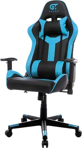 Геймерське крісло GT Racer чорне із синім (X-2527 Black/Blue) - фото 4