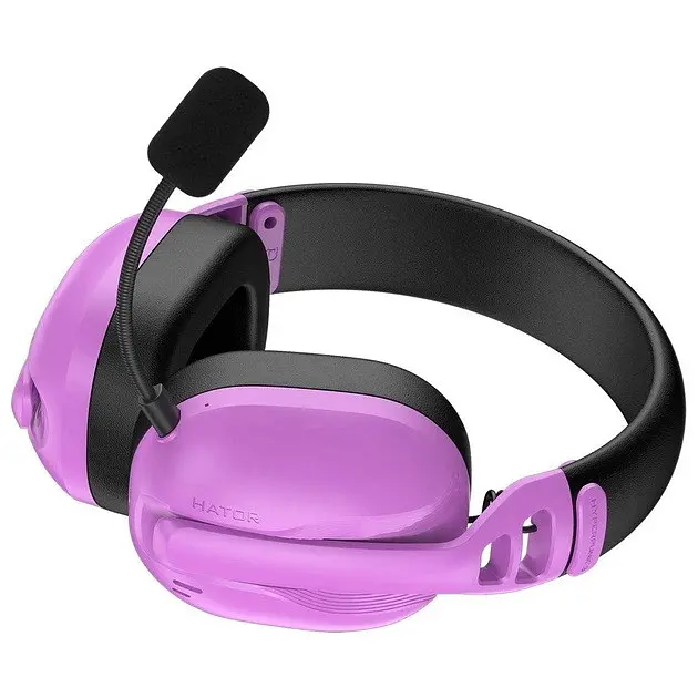 Бездротові навушники - ігрова гарнітура HATOR Hyperpunk 3 Wireless (ESH19) фіолетова - фото 5