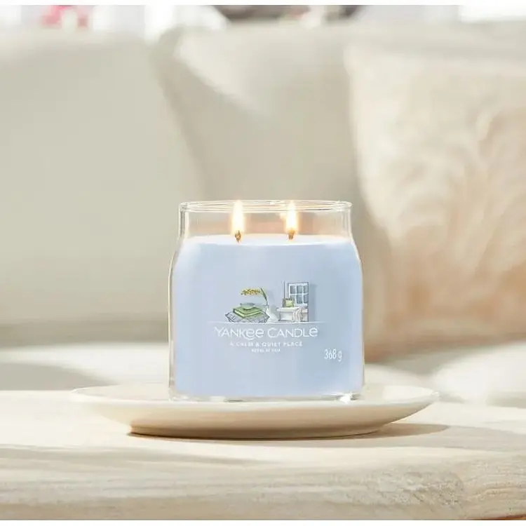 Свеча Yankee Candle Medium A Calm & Quiet Place Спокойное и тихое место 368 г (1701384E) - фото 2