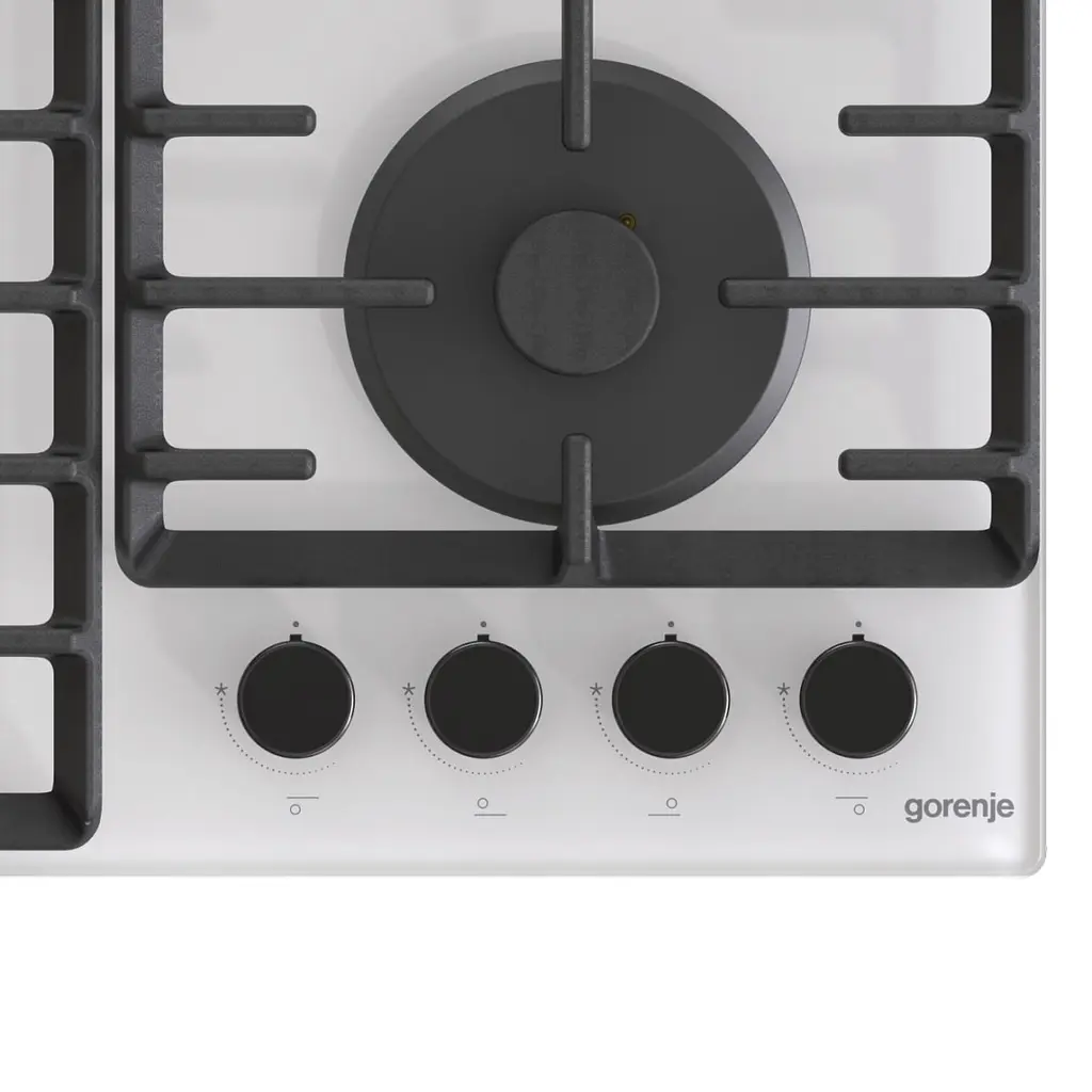 Варильна поверхня Gorenje газова на склі, 60см, чавун, білий - фото 8