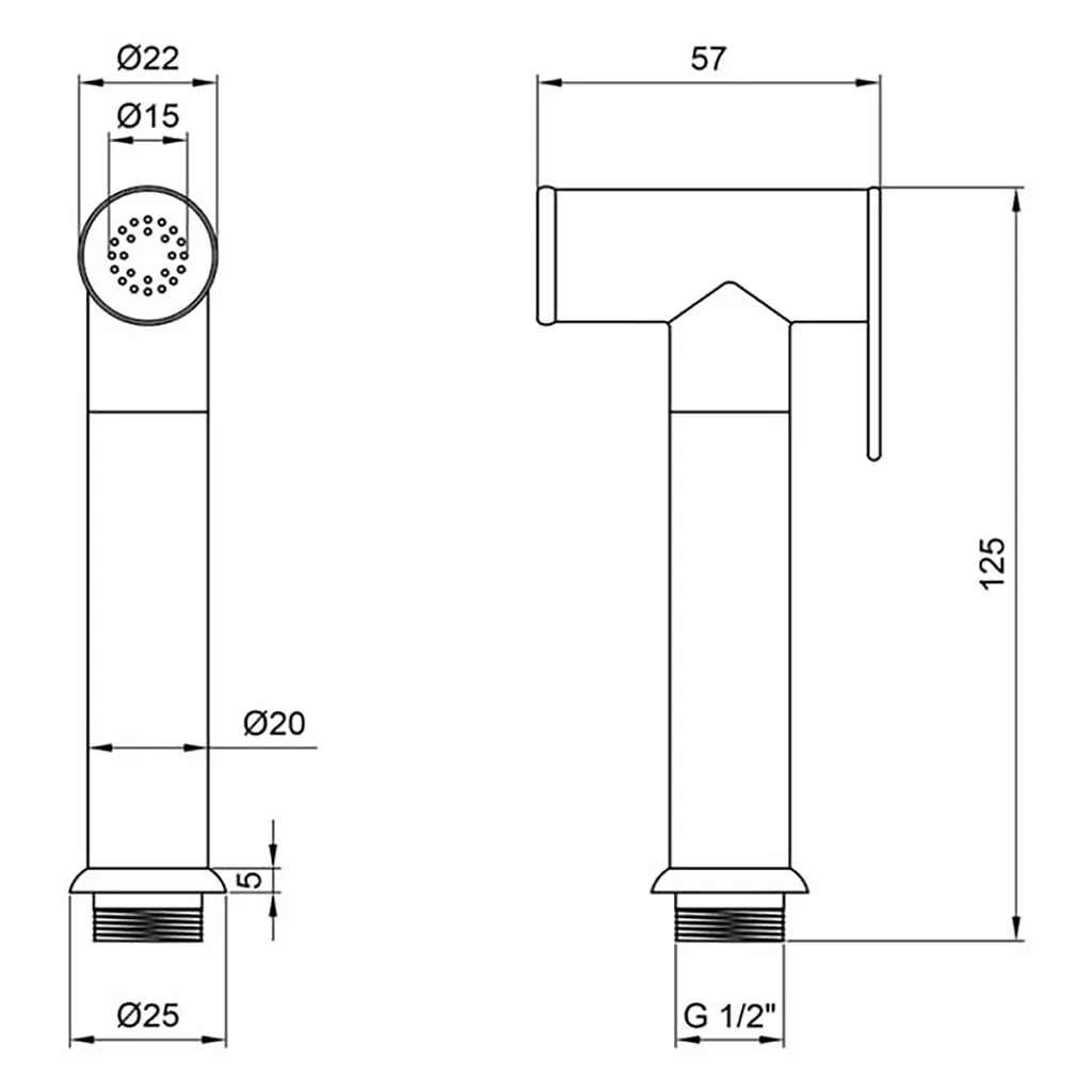 Лійка для гігієнічного душу Kroner KRM - C710 (CV008581) - фото 3