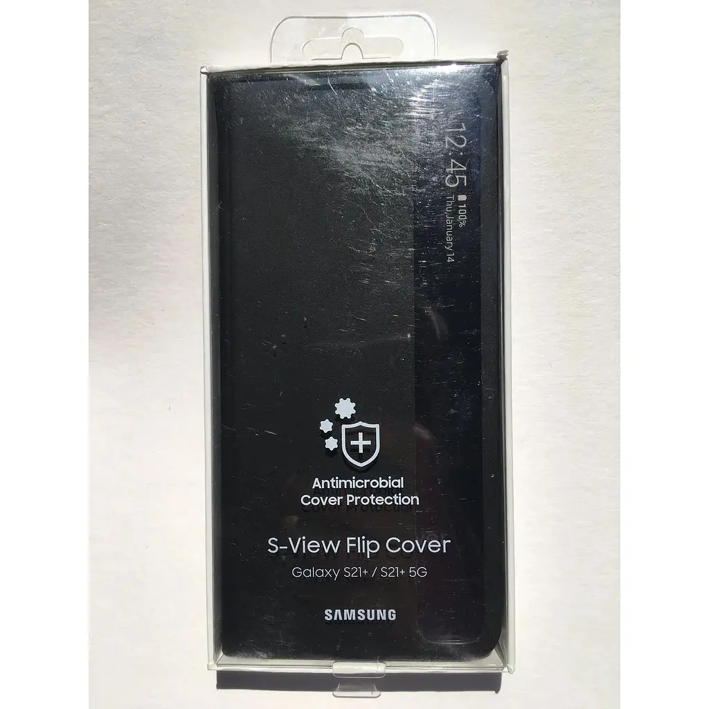 Оригинальный чехол-книжка Samsung для Galaxy S21 Plus Black S-View Clear View Cover Smart (EF-ZG996CBEGRU) - фото 2