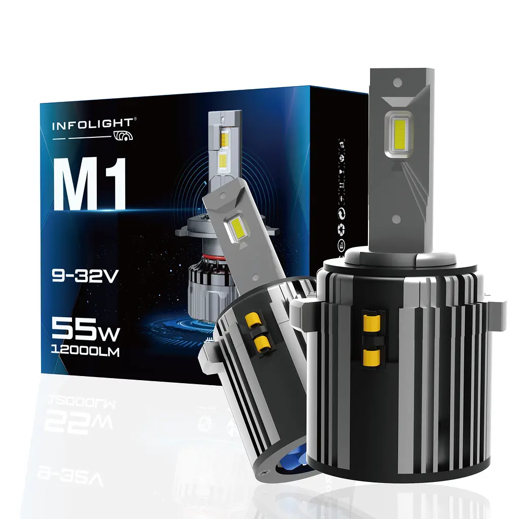Комплект світлодіодних ламп Infolight M1 H7 VW 55W - фото 4
