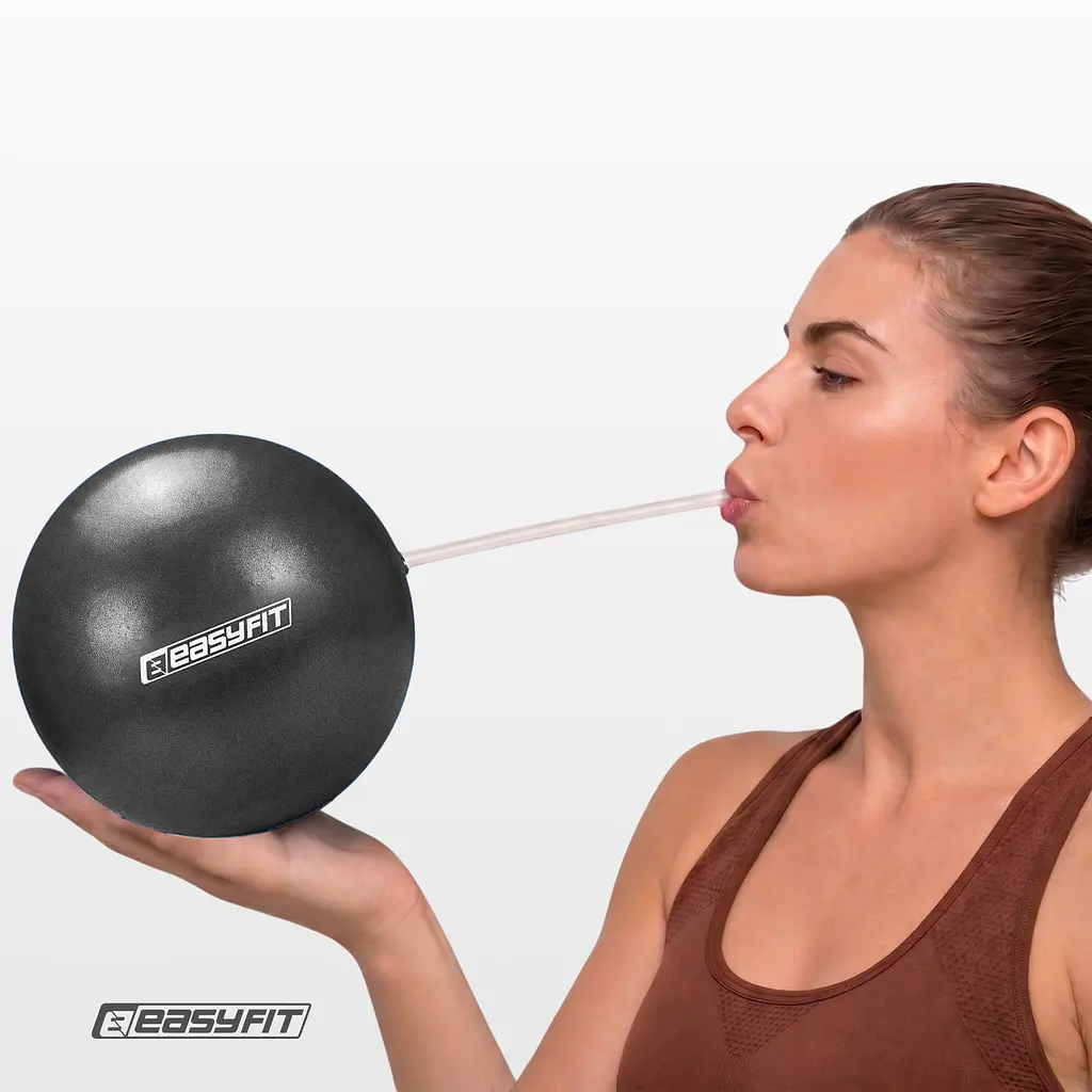 М'яч для пілатеса EasyFit 20 см чорний - фото 6