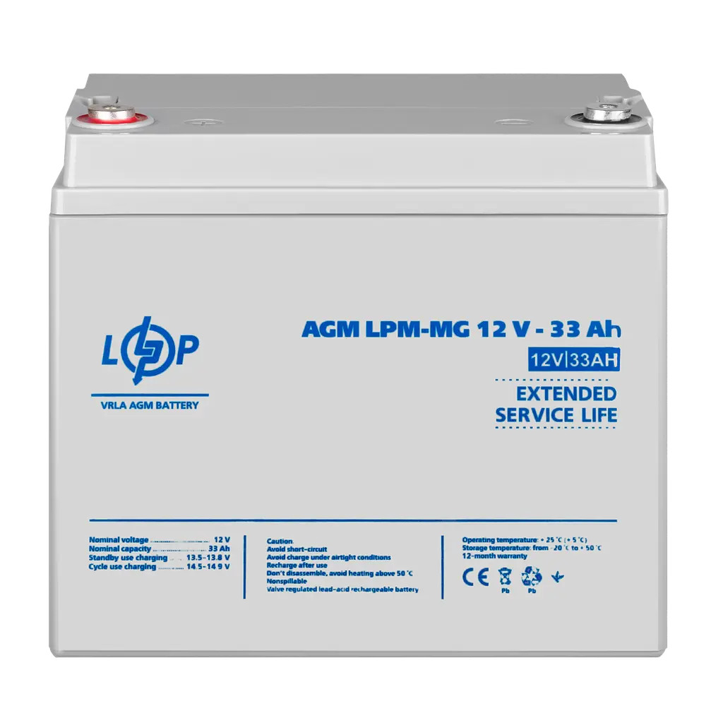Аккумулятор мультигелевый LPM-MG 12V - 33 Ah - фото 2