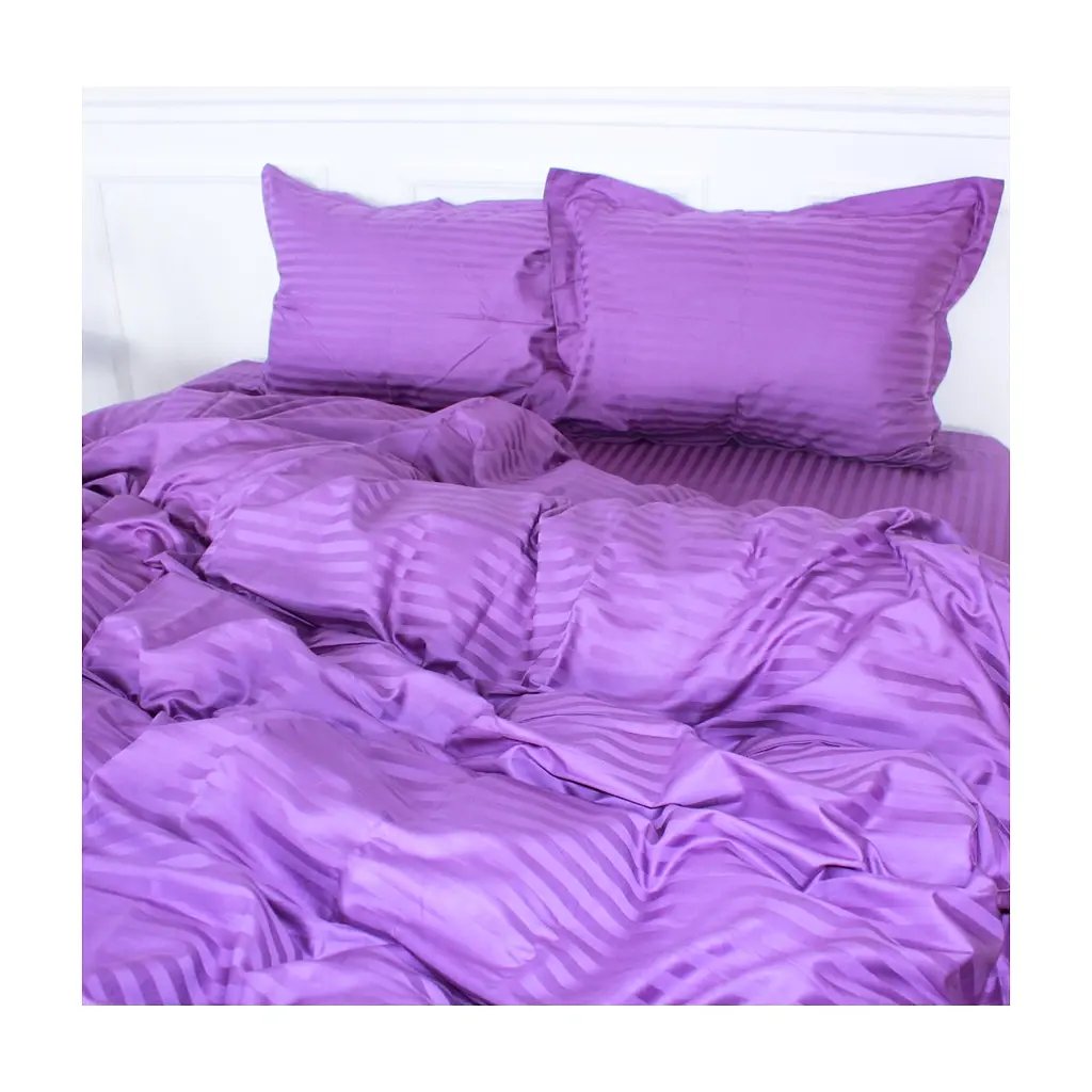 Постільна білизна MirSon SatinStripe 30-0009Purple 220х240 King Size (2200005250730) - фото 2