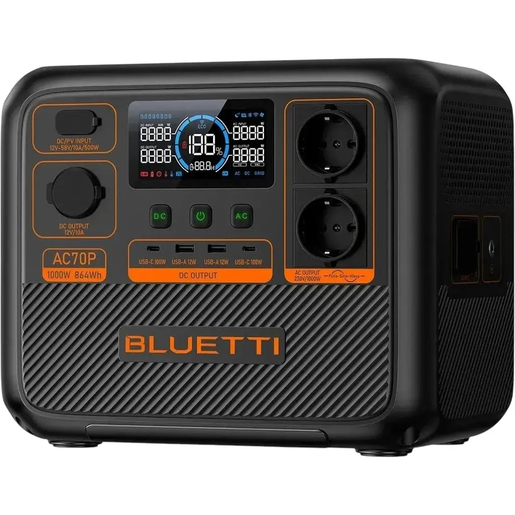 Портативная зарядная станция Bluetti AC70P 1000W/864Wh - фото 4