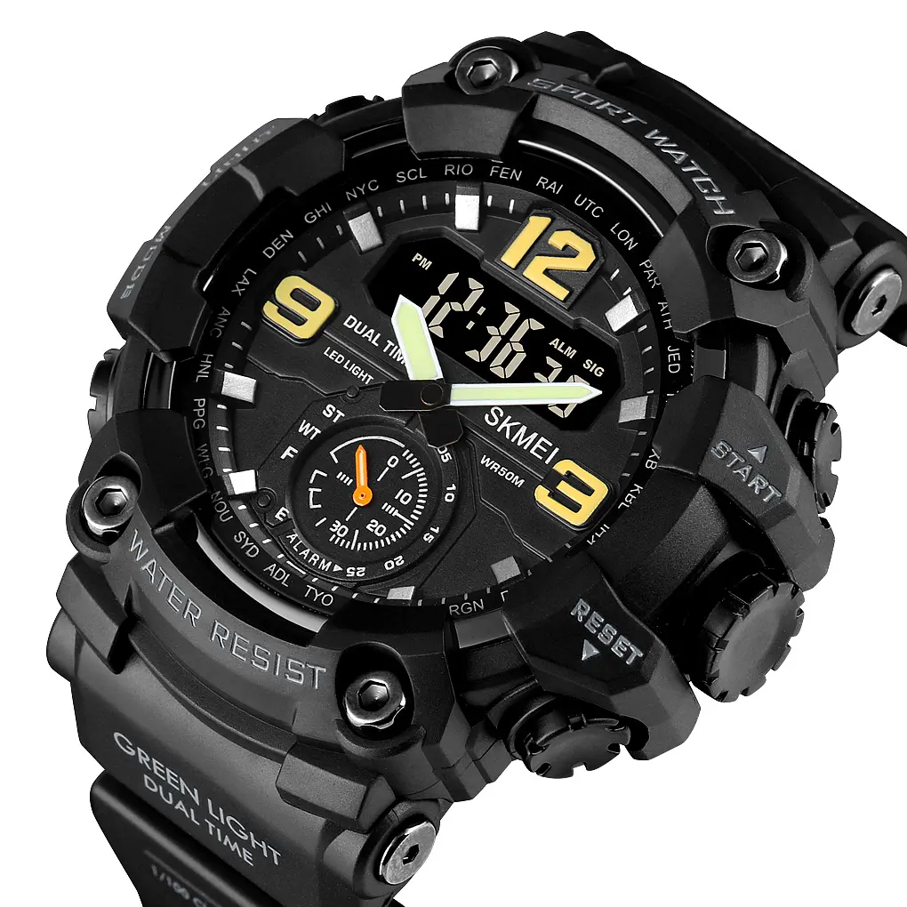 Наручний годинник чоловічий 1637BK Black. Skmei acs0030659 - фото 3