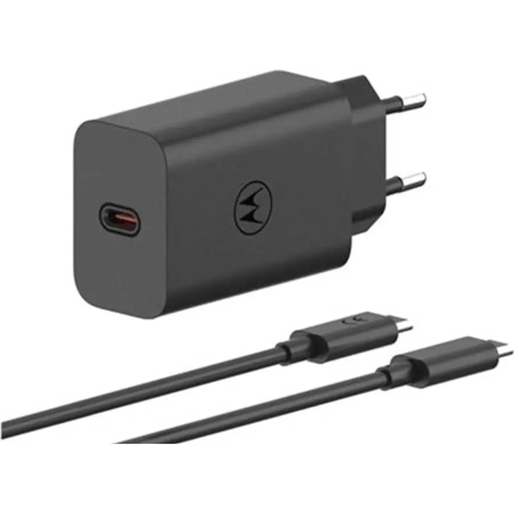 Сетевое зарядное устройство Motorola TurboPower 68W USB-C + Type-C to Type-C Сable Black (MC-682N) [162659] - фото 2
