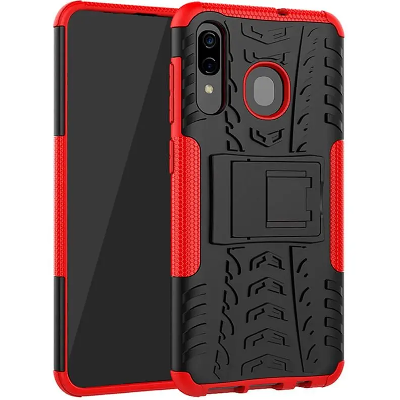 Чохол-накладка Toto Dazzle Kickstand 2 in 1 Case Samsung Galaxy A20/A30 Red - фото 2