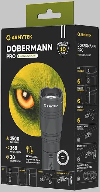 Ліхтар Armytek DOBERMANN Pro Marnet USB (F07501C) - фото 6