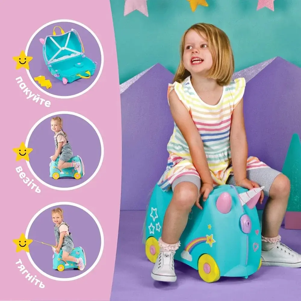 Дитяча валіза для подорожей Trunki Una the Unicorn (0287-GB01-UKV) - фото 4