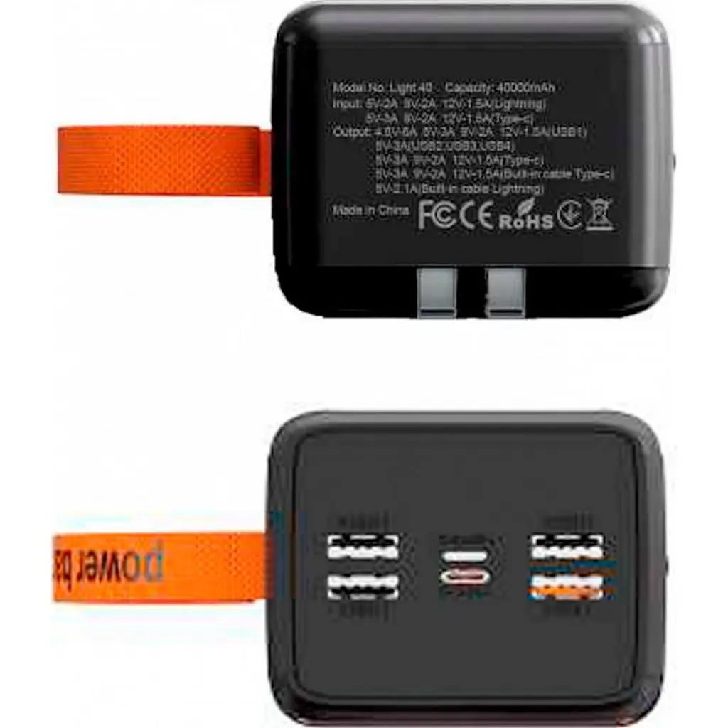 Павербанк Aspiring Black-orange 40 000 mAh / 22.5 Вт (PPLH.L04) - фото 5