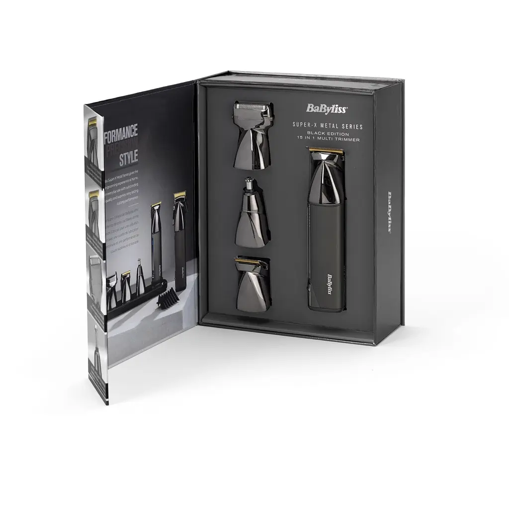 Набір для стрижки Babyliss Super-X Metal Black Edition для голови, вусів, бороди, носа і тіла чорний (MT991E) - фото 3