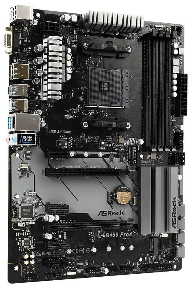 Материнська плата AsRock B450 Pro4 (B450 Pro4) (Socket AM4, AMD B450, ATX) Б/в - фото 3