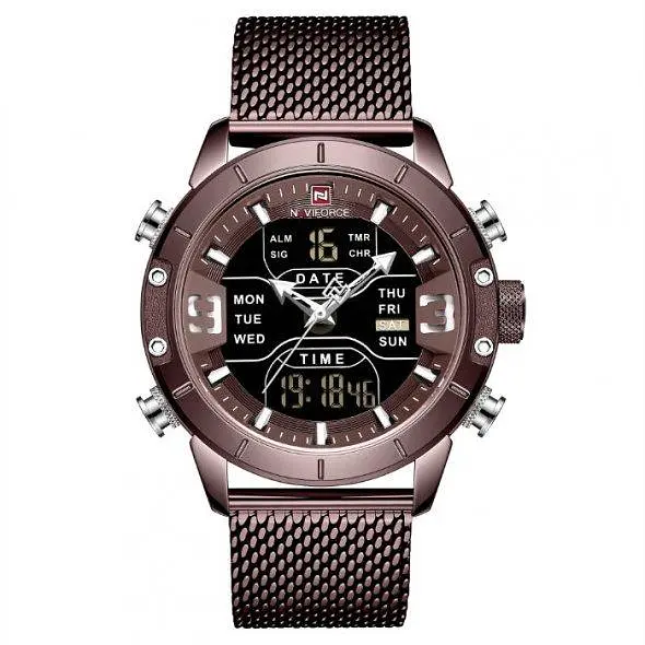 Чоловічий наручний годинник Naviforce Tesla Brown NF9153 - фото 2