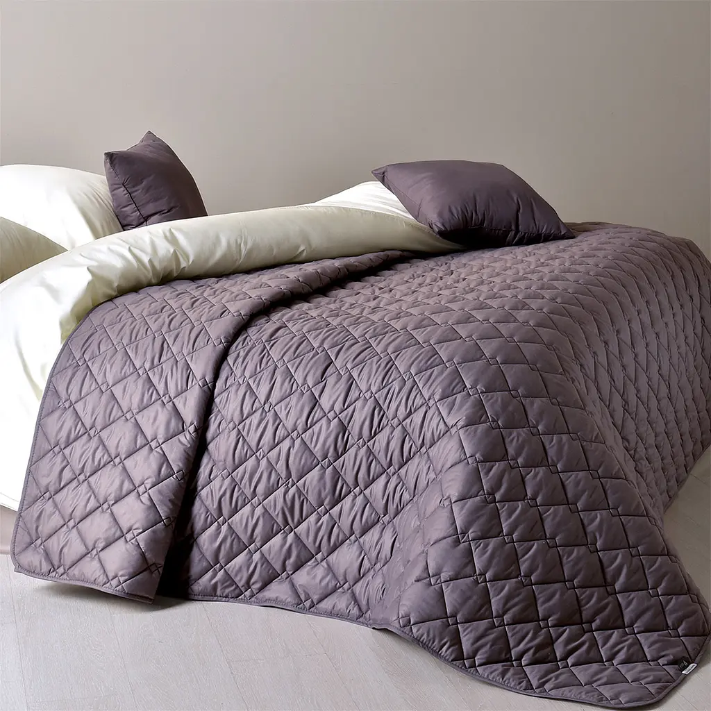 Двостороннє покривало Ideia Стиль Cube шоколадний та бежевий 210 х 180 см (8-32404) - фото 6