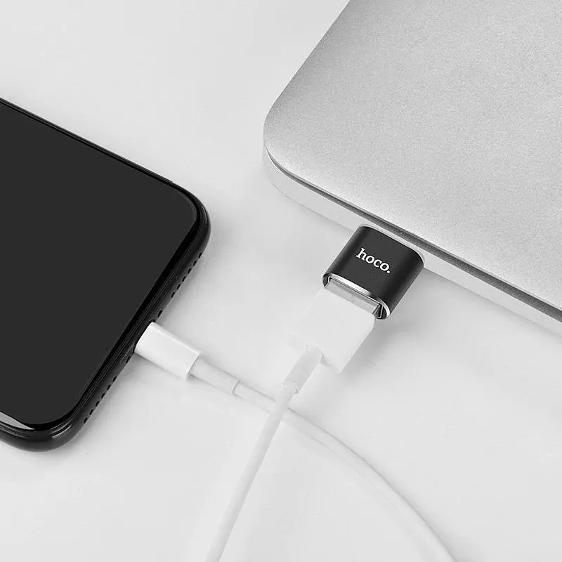 Перехідник Hoco UA5 Type-C to USB Black (64121) [78131] - фото 6