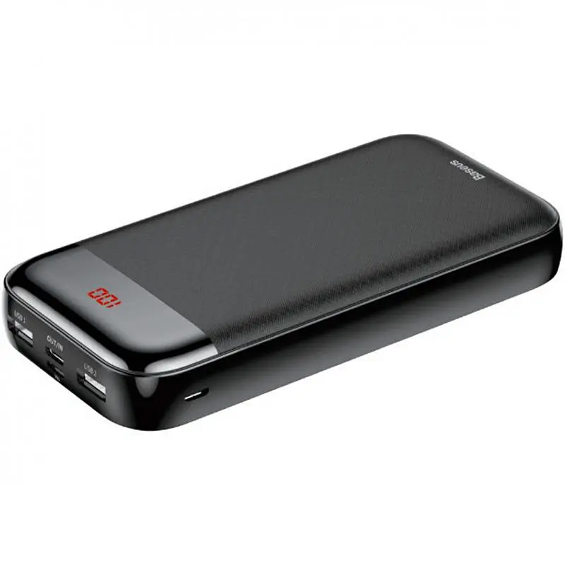 Портативна батарея Powerbank Baseus Xiaomini Cu Digital Display 20000 mAh PPALL-CKU01 Black - фото 7