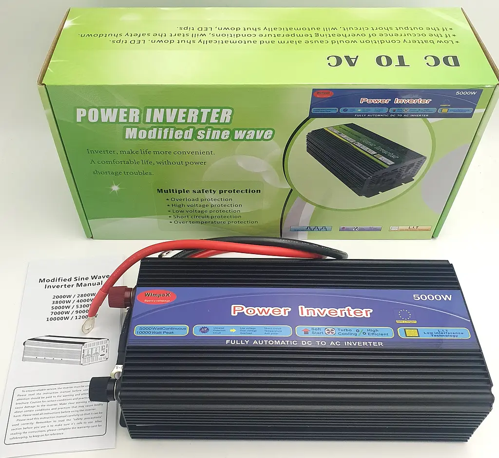 Автоінвертор 12 V-220 V 5000 W перетворювач напруги WimpeX 12 V-220 V 5000 Вт - фото 11