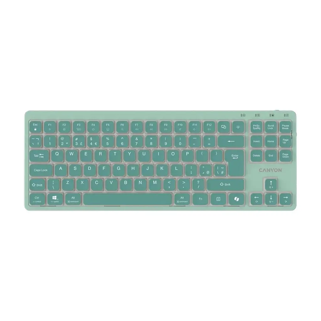Клавіатура Canyon OnType 10 TKL Mechanical Silent Low-profile USB UA Green (CNS-HKB10GR)
