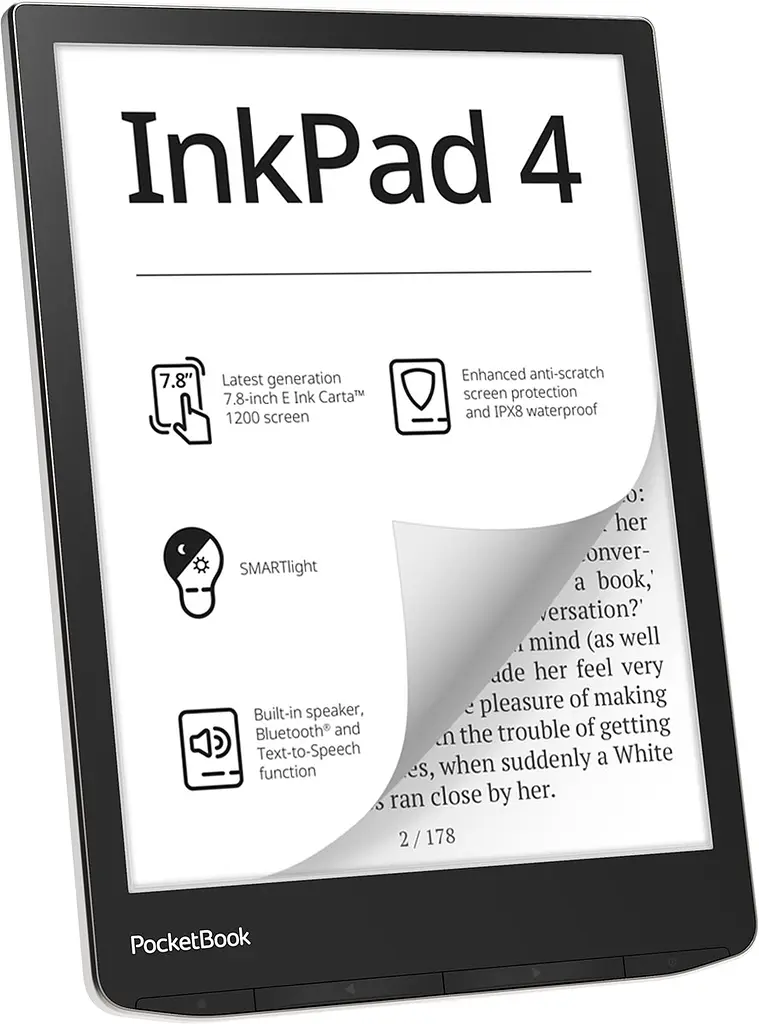 Електронна книжка PocketBook InkPad 4 (PB743G) IPX8 Stardust Silver - фото 2