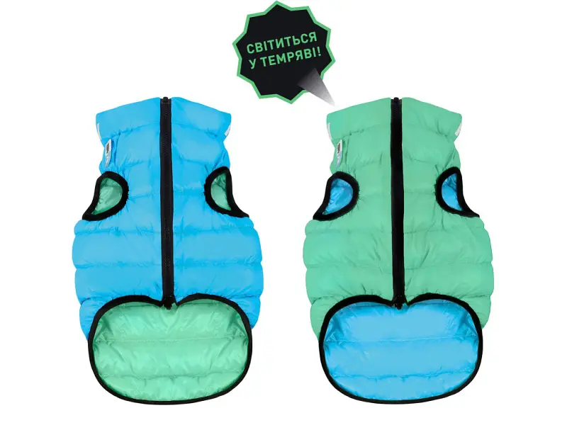 Курточка для животных Airy Vest Lumi двусторонняя M 40 мятно-голубая (2251) - фото 2